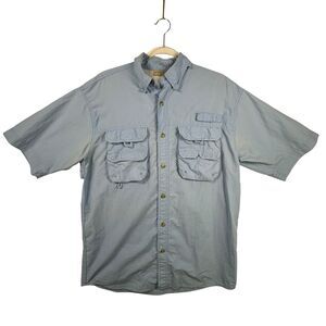 Rugged Earth Men's Fishing Safari Shirt Outdoor Button Down M Camp Gorpcore READ